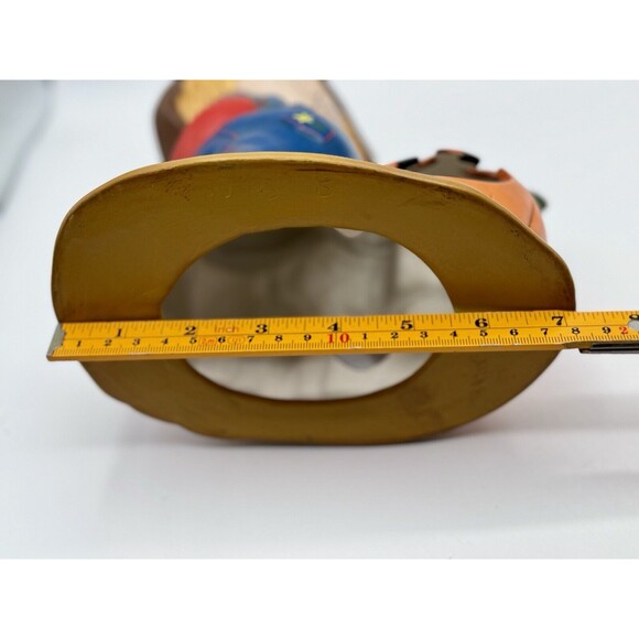 Vintage Ceramic Scarecrow Pumpkin Jackolantern Figurine Fall Halloween Decor - Picture 6 of 10